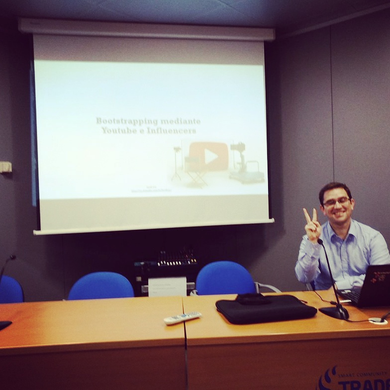 Jordi Cor speaking at a teaching event in Barcelona